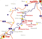 Zum Vergrößern der Moselkarte bitte klicken Moselkarte